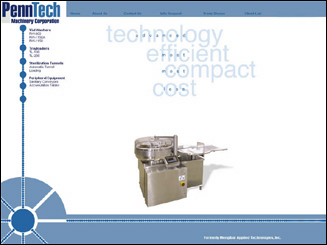 website design for Penntech Machinery Corporation