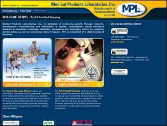 Internet Website Design for Medical Products Laboratories, Inc.