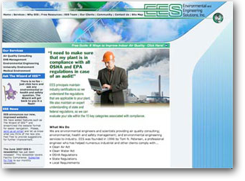 internet website design for Environmental Engineering Solutions