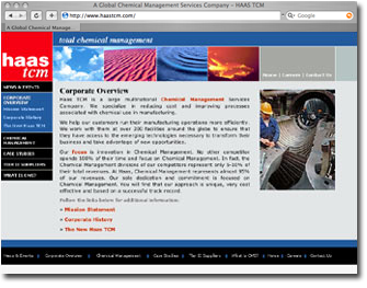 Corporate Website Design for Haas TCM