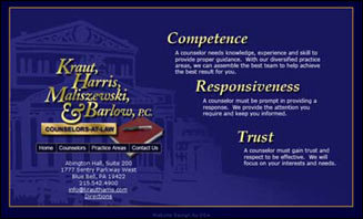 Website Design for Kraut, Harris, Maliszewski & Barlow, P.C.