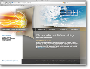 Dynamic Defense Holdings Website Design