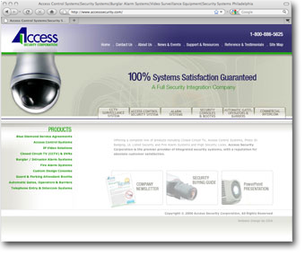 Internet Website Design for Access Security Corp.