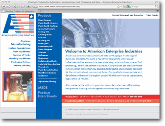 Internet Website Design for American Enterprise Industries