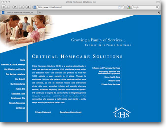 Website Design for Critical Homecare Solutions