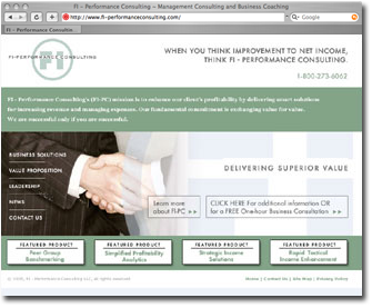 Corporate Website Design for FI-Performance Consulting