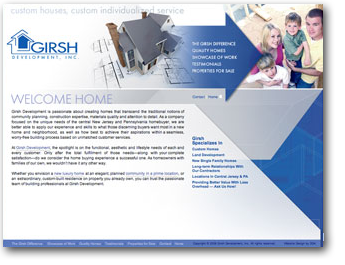 Corporate Internet Website Design for Girsh Development