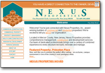 Website Design for Nexus Properties