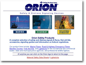 website design for Orion