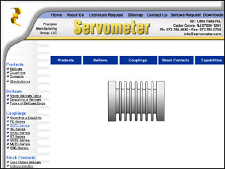 website design for Servometer