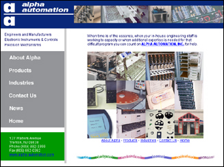 website design for Alpha Automation