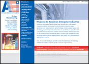 Website Internet Design for American ENterprise Industries