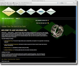 internet design for Jade Holdings