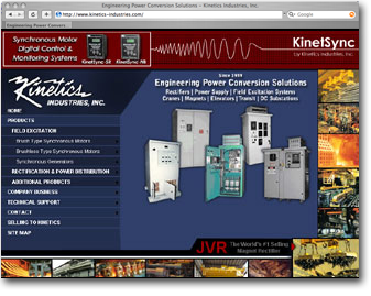 Website Design for Kinetics Industries, Inc.