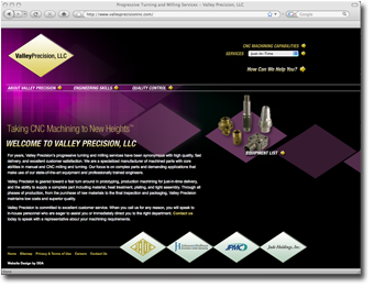 internet design for Valley Precision